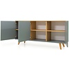 Amelia Mistig Groen / Eiken Dressoir 3-Deuren