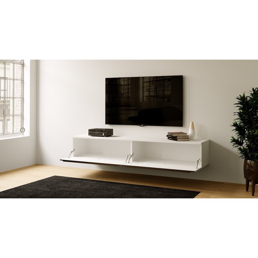 Levana Hoogglans Alpine Wit 240 cm TV Wandmeubel Levana Hoogglans Alpine Wit 240 cm TV Wandmeubel