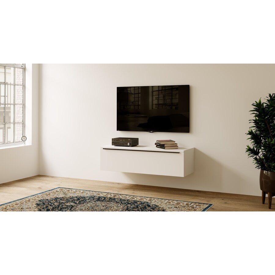 Levana Alpine Wit 120 cm TV Wandmeubel Levana Alpine Wit 120 cm TV Wandmeubel