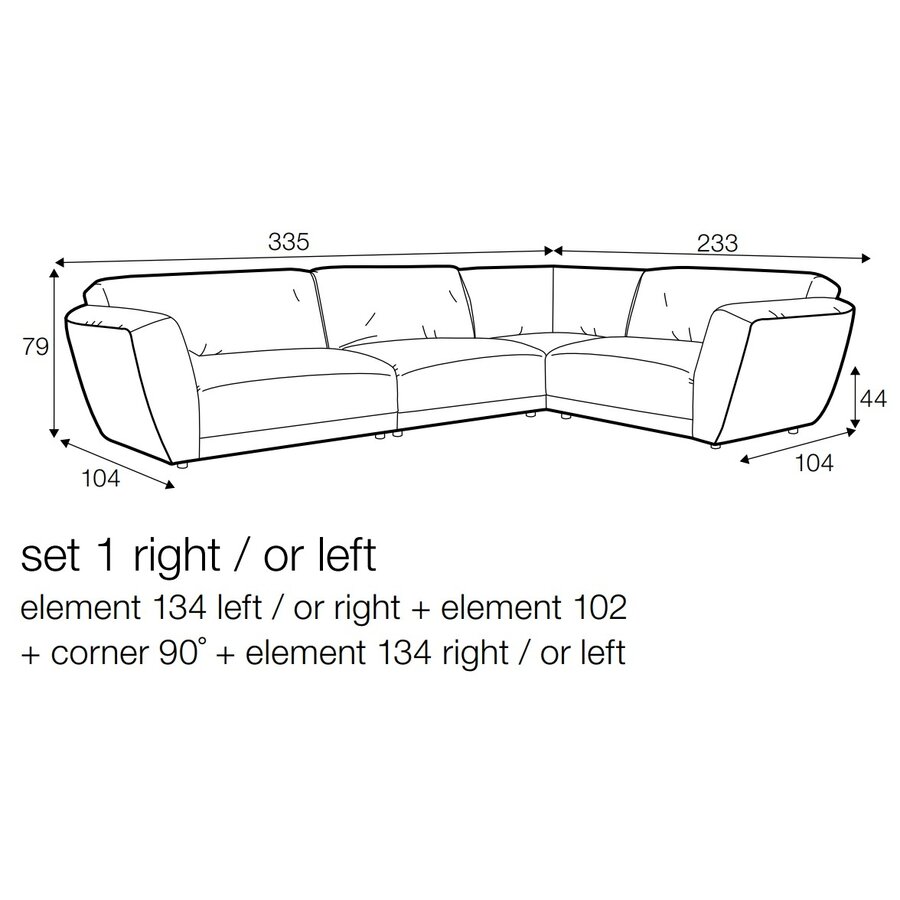 Asta Timber 3-Zits Hoekbank Links Asta Timber 3-Zits Hoekbank Links