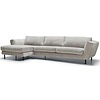 Gustav Sky Gerecycled Polyester 3-Zits Bank + Chaise Longue Links