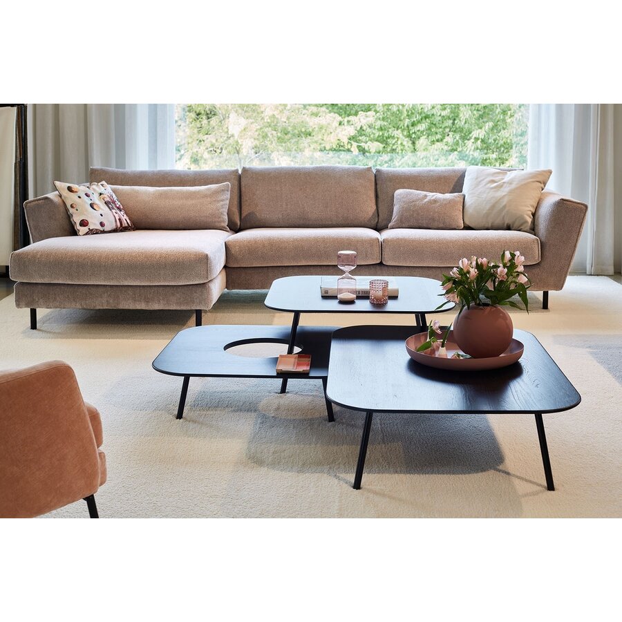 Gustav Sky Gerecycled Polyester 3-Zits Bank + Chaise Longue Links