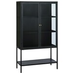 Hygge Interiors Carmel Glazen Opbergkast 160 cm met Hoge Poten Zwart Hygge Interiors Carmel Glazen Opbergkast 160 cm met Hoge Poten Zwart