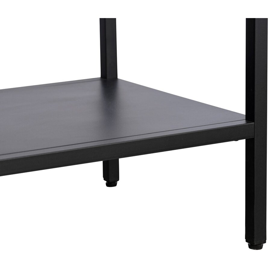 Carmel Glazen Opbergkast 160 cm met Hoge Poten Zwart Carmel Glazen Opbergkast 160 cm met Hoge Poten Zwart