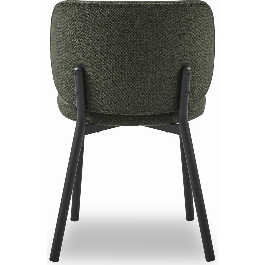 Swan Bouclé Eetkamerstoel Bos Groen Swan Bouclé Eetkamerstoel Bos Groen