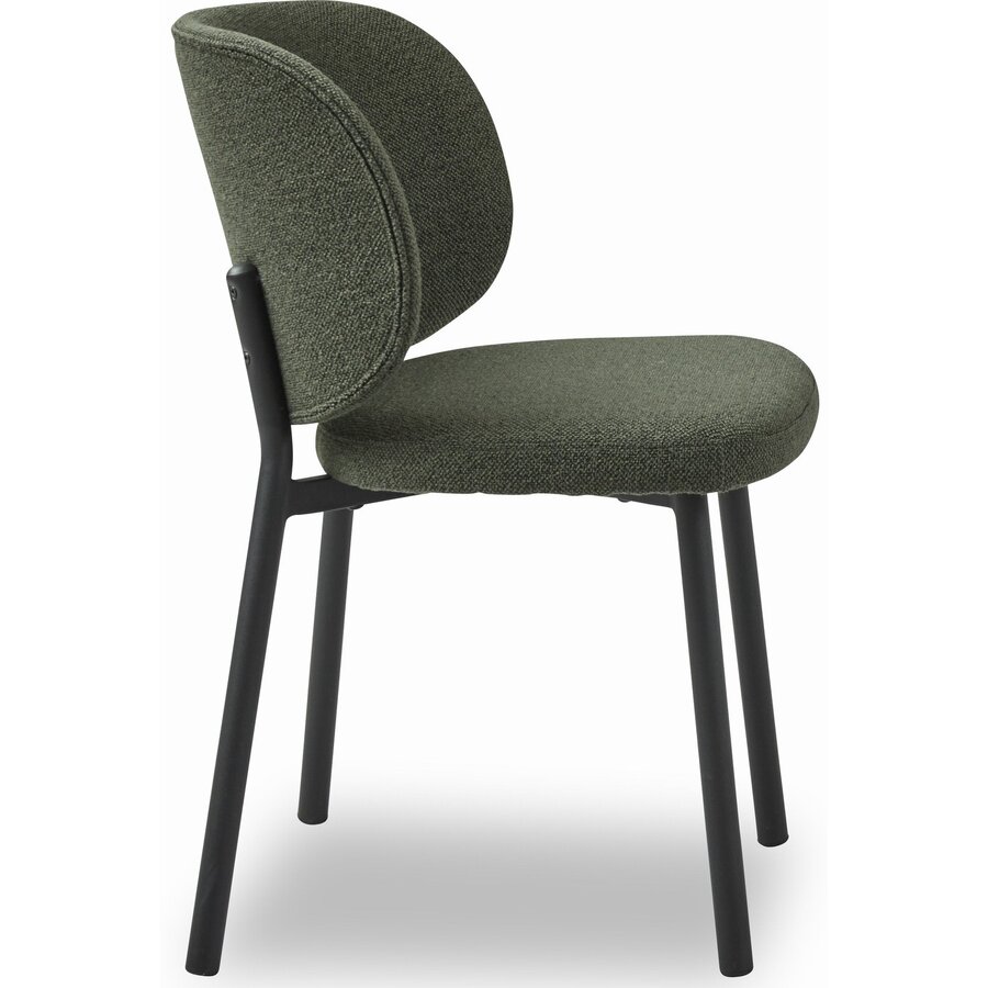 Swan Bouclé Eetkamerstoel Bos Groen Swan Bouclé Eetkamerstoel Bos Groen