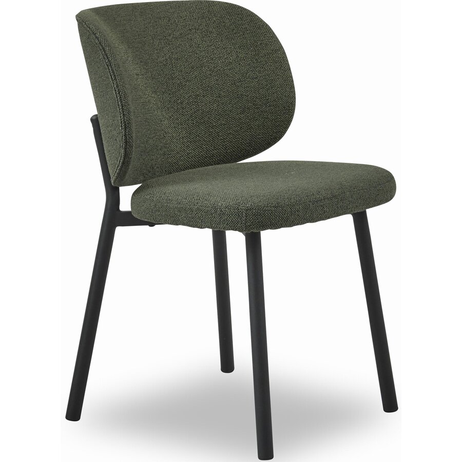 Swan Bouclé Eetkamerstoel Bos Groen Swan Bouclé Eetkamerstoel Bos Groen