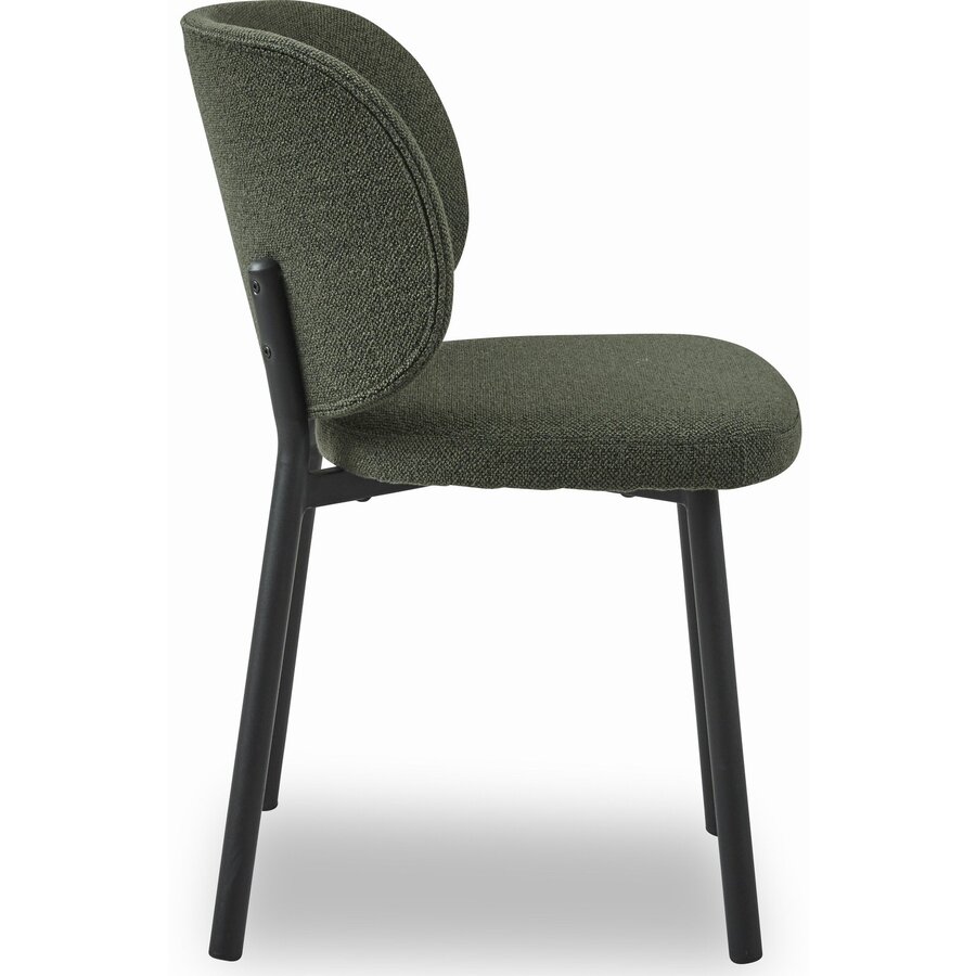 Swan Bouclé Eetkamerstoel Bos Groen Swan Bouclé Eetkamerstoel Bos Groen