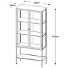 Carmel Glazen Opbergkast 160 cm met Hoge Poten Zwart Carmel Glazen Opbergkast 160 cm met Hoge Poten Zwart