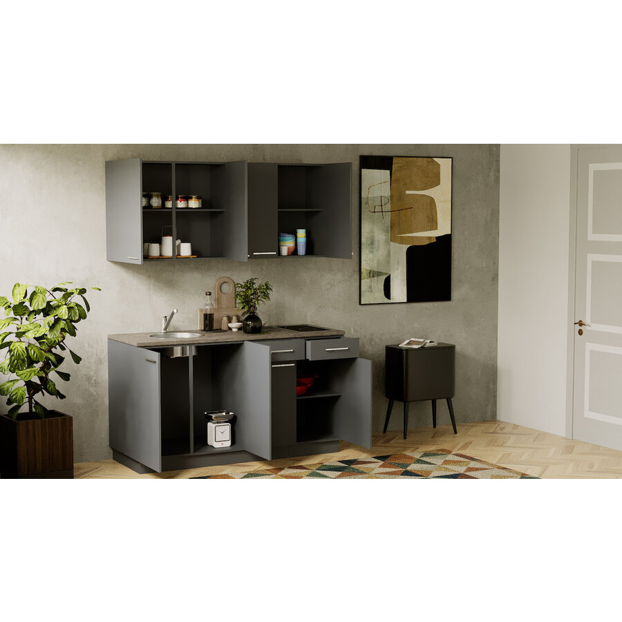 Turin Cuminum Rechte Keuken Grafiet Turin Cuminum Rechte Keuken Grafiet