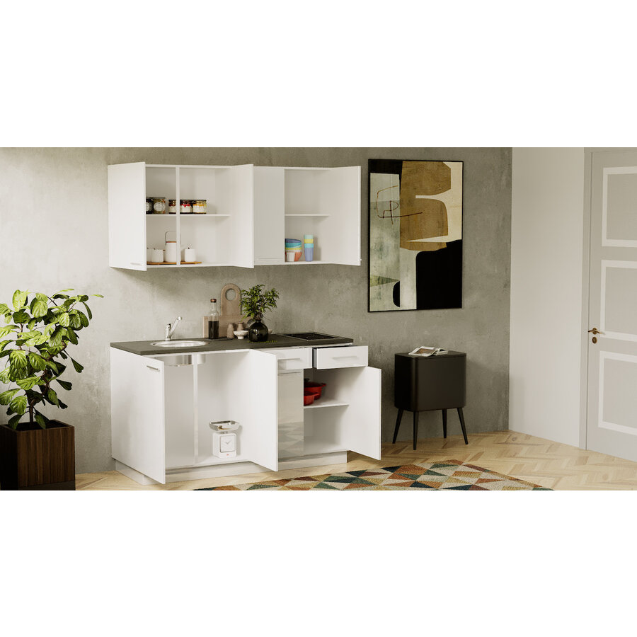 Eco Cuminum Rechte Keuken Hoogglans Alpine Wit Eco Cuminum Rechte Keuken Hoogglans Alpine Wit