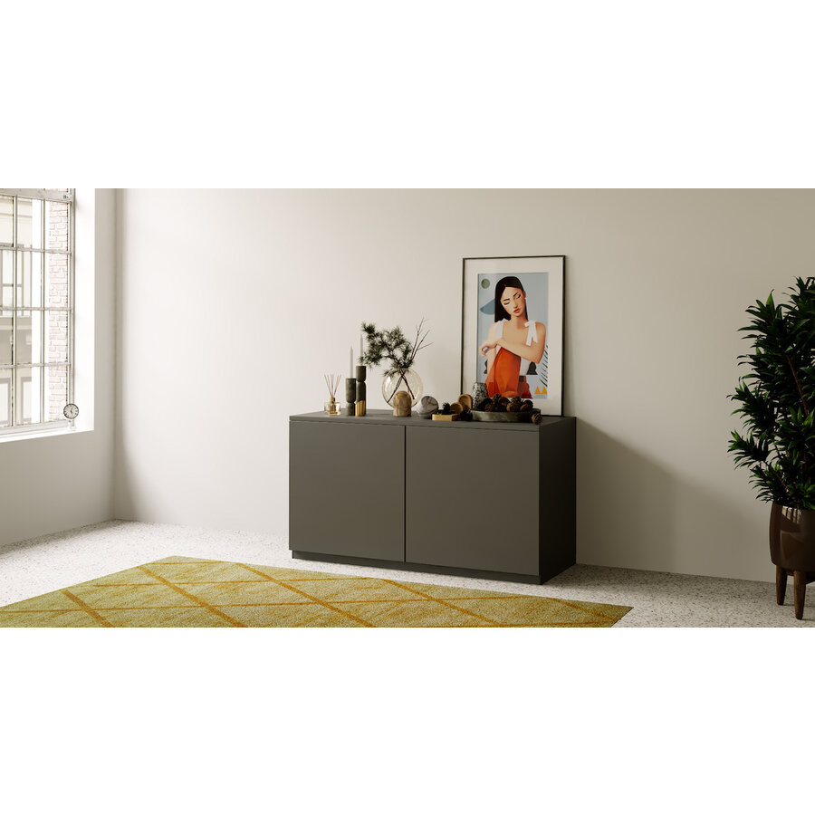 Elva Turin 123 cm Dressoir Grafiet