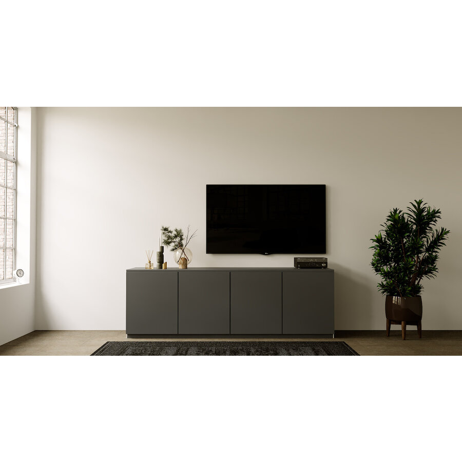 Elva Turin 163 cm Dressoir Grafiet