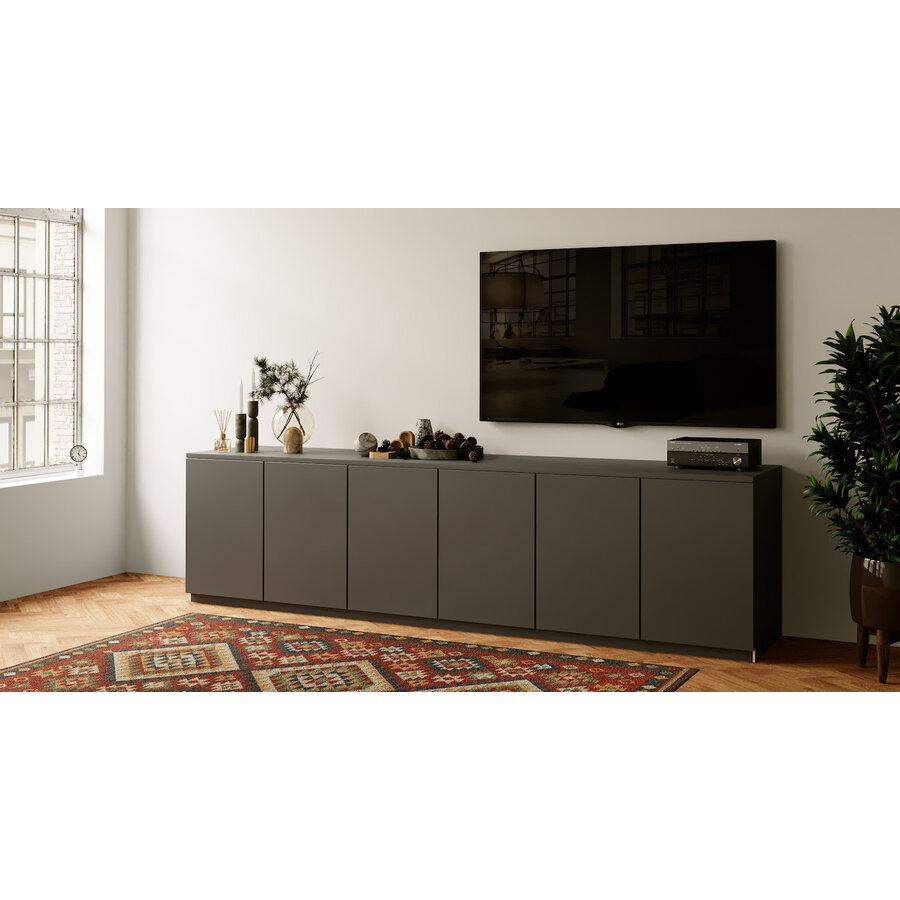 Elva Turin 303 cm Dressoir Grafiet Elva Turin 303 cm Dressoir Grafiet