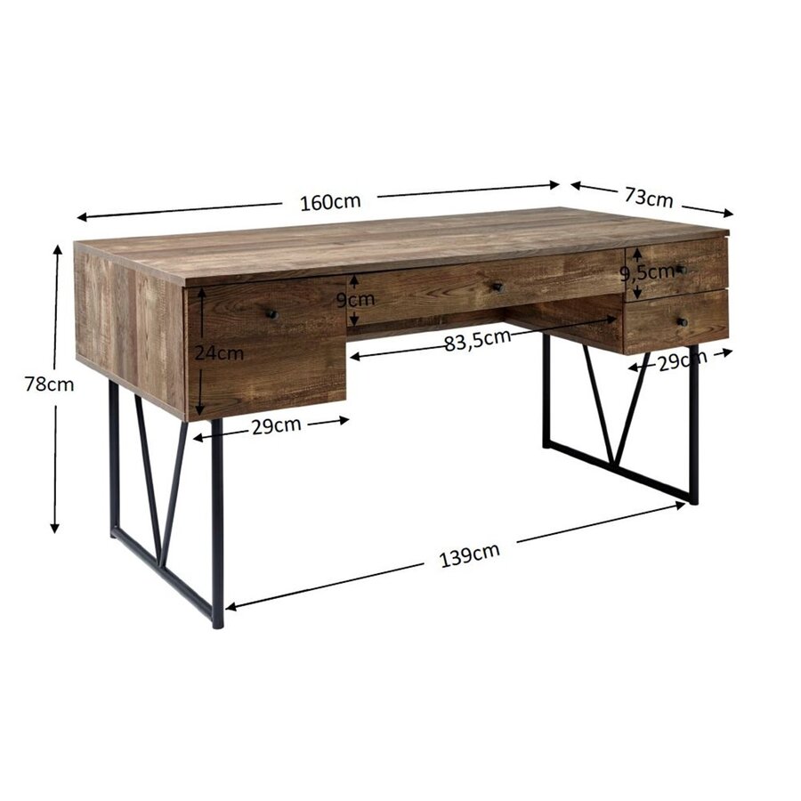 ROKK S 16 Bureautafel Vintage ROKK S 16 Bureautafel Vintage