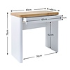 CU-Libre 80 Bureautafel Wit / Eiken