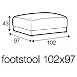 Asta 102 x 97 cm Voetenbank Asta 102 x 97 cm Voetenbank