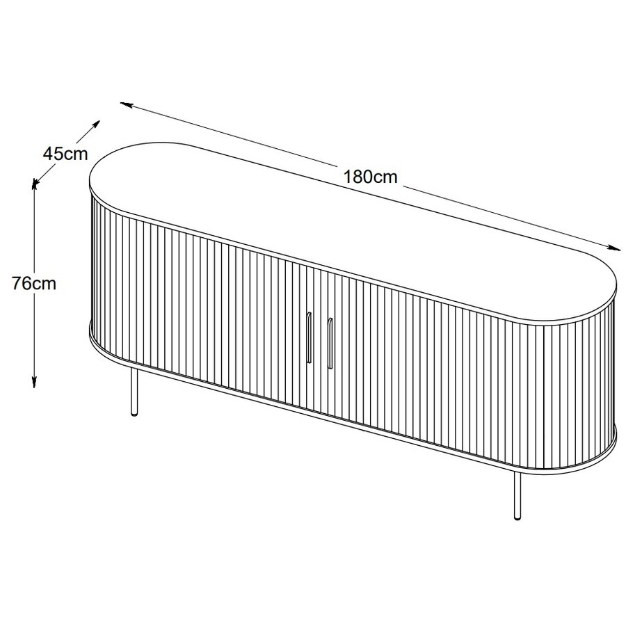 Nola 180 cm Dressoir Eiken Nola 180 cm Dressoir Eiken