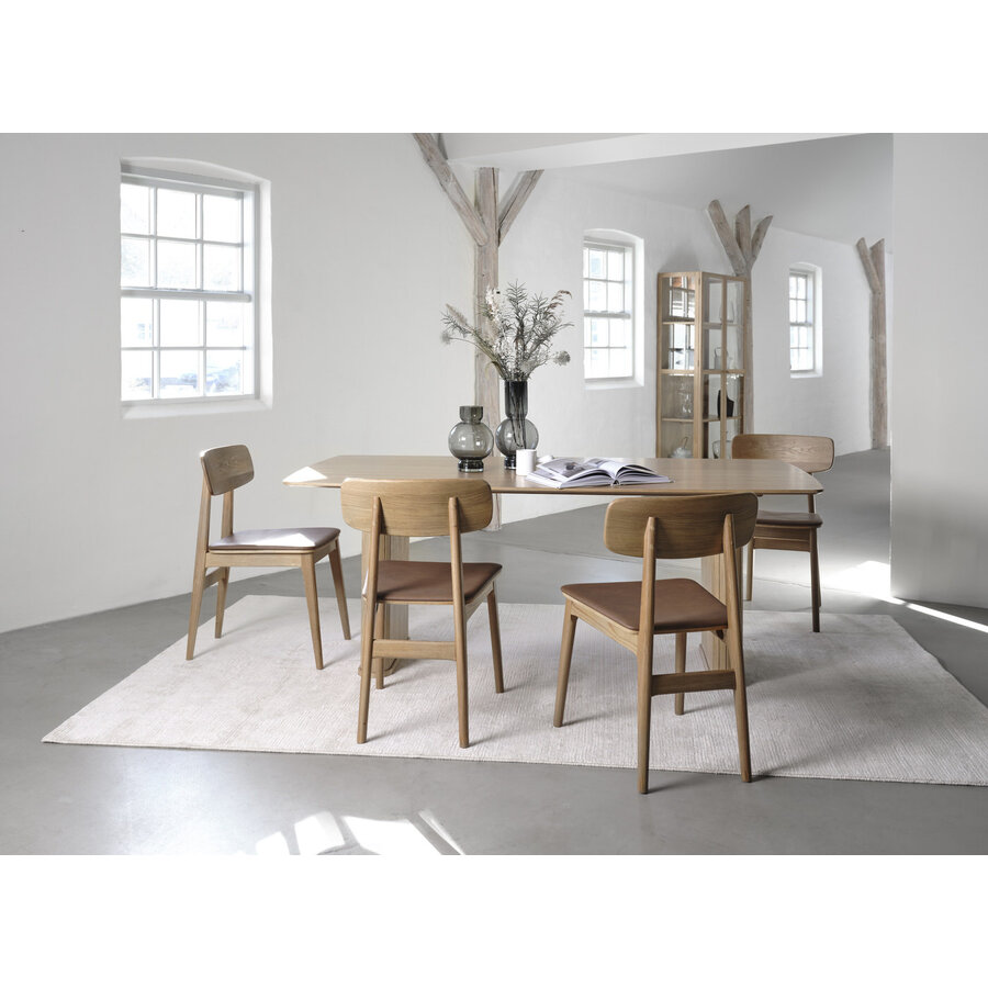 Nola 190 cm Eiken Eettafel Rechthoek