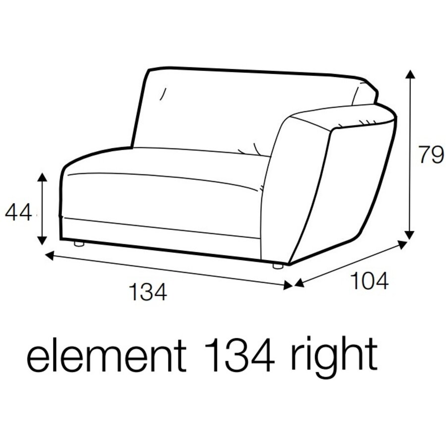 Asta Armfauteuil 134 cm Rechts / Links Asta Armfauteuil 134 cm Rechts / Links