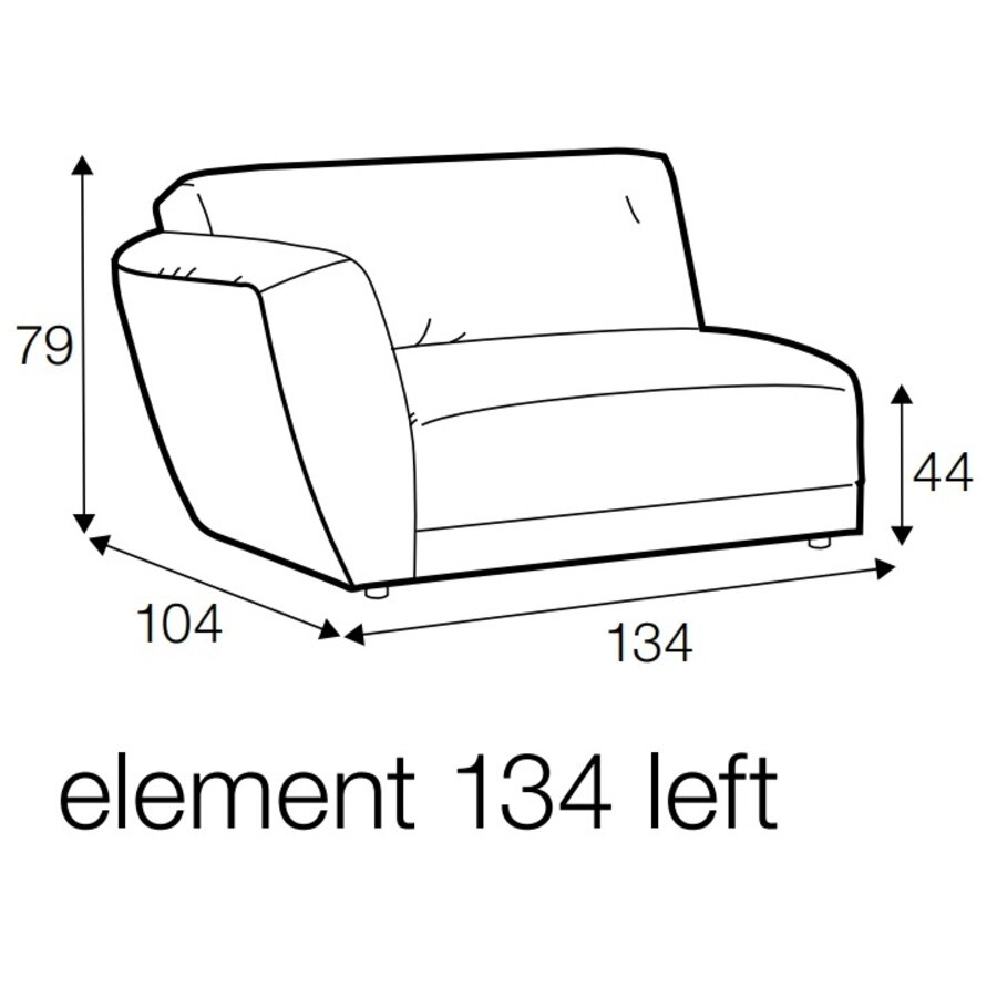 Asta Armfauteuil 134 cm Rechts / Links Asta Armfauteuil 134 cm Rechts / Links