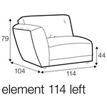 Asta Armfauteuil 114 cm Rechts / Links Asta Armfauteuil 114 cm Rechts / Links