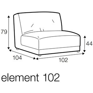 Asta 1-Zits 102 cm