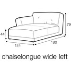 Asta Chaise Longue 134 x 180 cm Rechts/Links Asta Chaise Longue 134 x 180 cm Rechts/Links