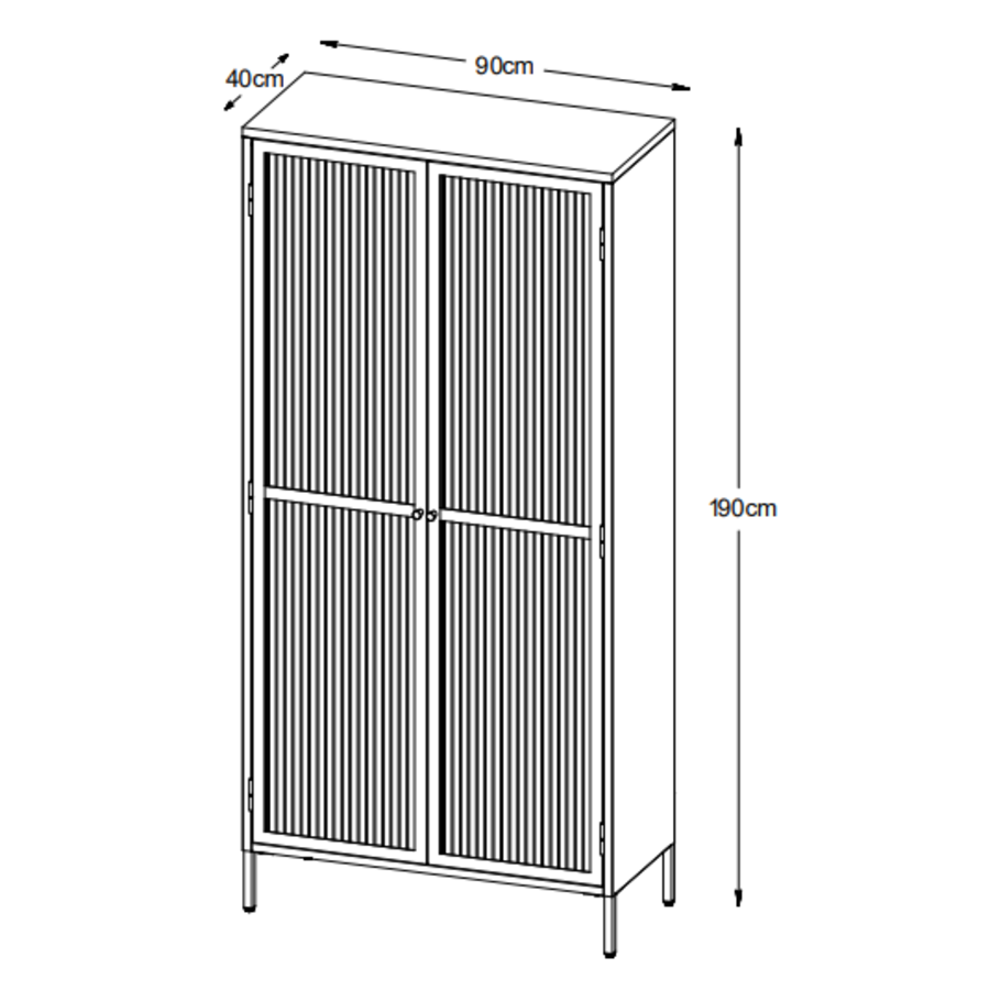 Bronco 2-Deuren Vitrinekast Groen Bronco 2-Deuren Vitrinekast Groen