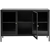 Bronco Dressoir Glazen Deuren Zwart