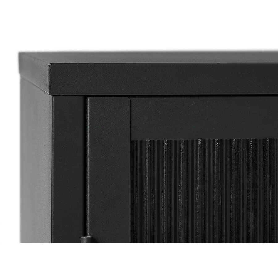 Bronco Dressoir Glazen Deuren Zwart Bronco Dressoir Glazen Deuren Zwart