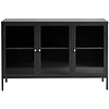 Bronco Dressoir Glazen Deuren Zwart