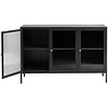 Bronco Dressoir Glazen Deuren Zwart