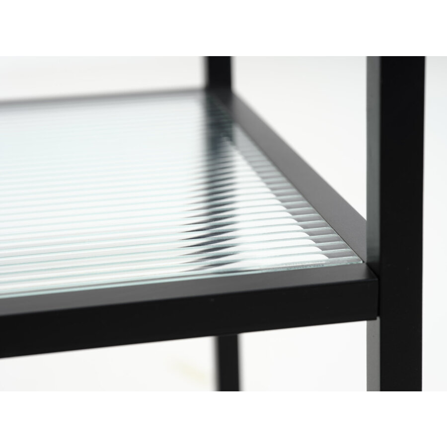 Bronco Glazen Serveerwagen Zwart Bronco Glazen Serveerwagen Zwart