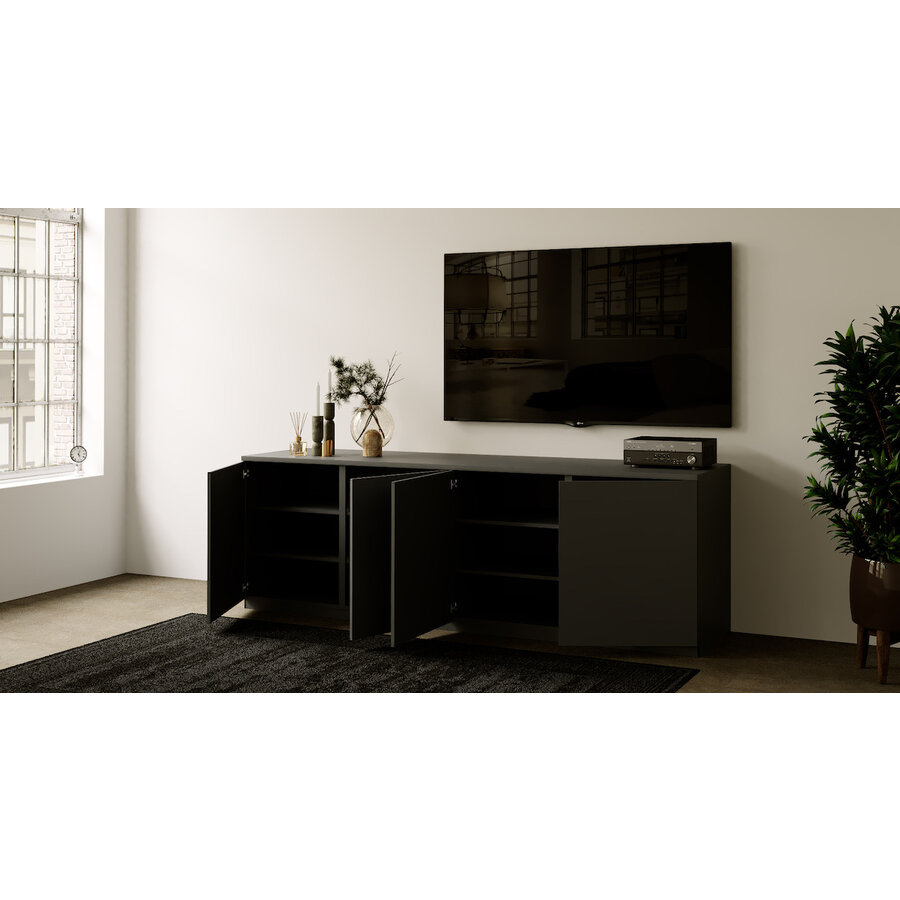 Elva Turin 243 cm Dressoir Grafiet Elva Turin 243 cm Dressoir Grafiet