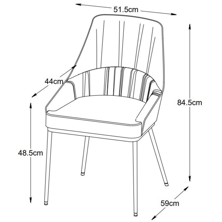 Meridian Tweed Eetkamerstoel Grijs Meridian Tweed Eetkamerstoel Grijs
