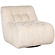 Rosy Wit Chenille Draaifauteuil