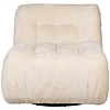 Rosy Wit Chenille Draaifauteuil