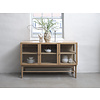 Elba Glas / Eiken Dressoir 3-Deuren