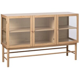 Hygge Interiors Elba Glas / Eiken Dressoir 3-Deuren