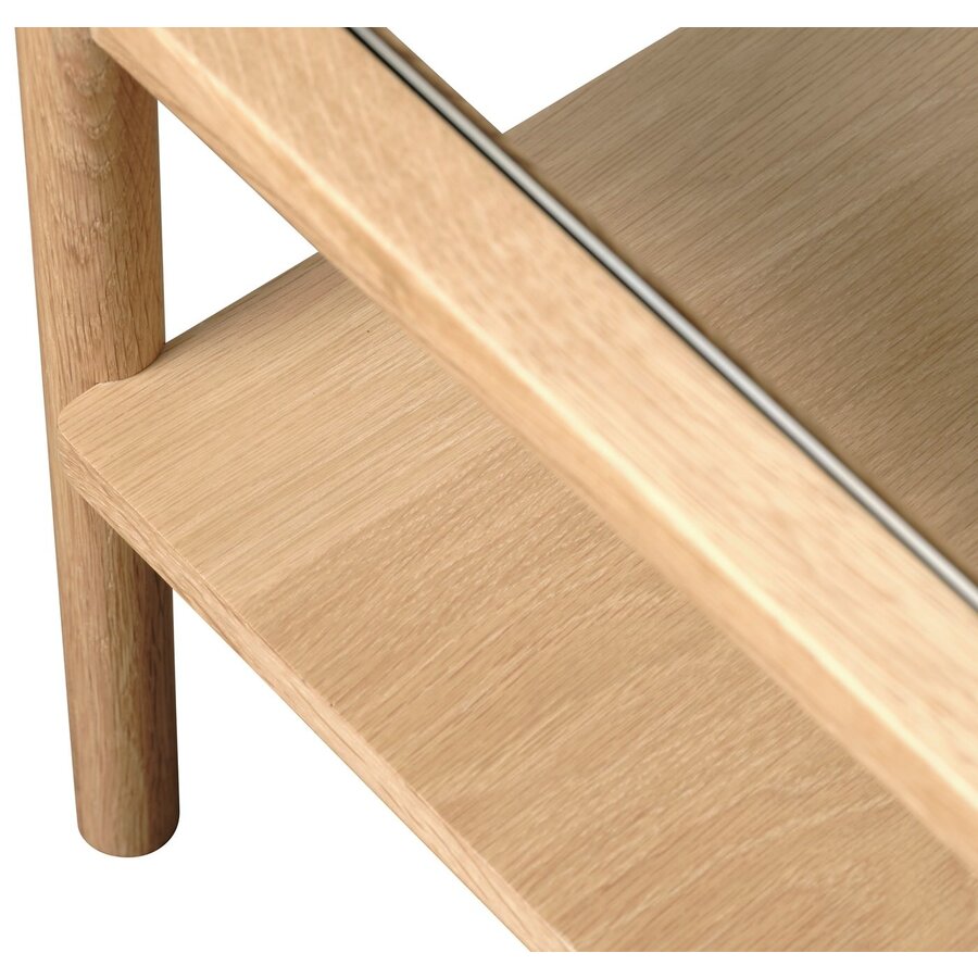 Elba Glas / Eiken Salontafel 120 x 60 cm Elba Glas / Eiken Salontafel 120 x 60 cm