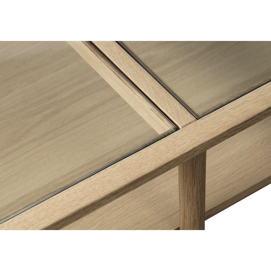 Elba Glas / Eiken Salontafel 120 x 60 cm Elba Glas / Eiken Salontafel 120 x 60 cm