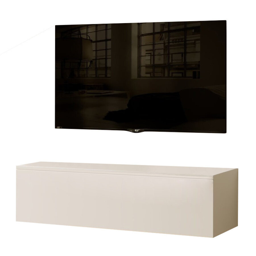 Levana Alpine Wit 120 cm TV Wandmeubel Levana Alpine Wit 120 cm TV Wandmeubel