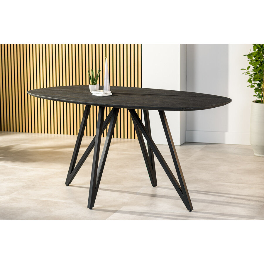 Woodland Ovaal 160 cm Eetkamertafel Zwart Woodland Ovaal 160 cm Eetkamertafel Zwart