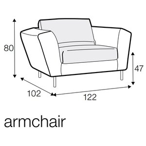 Gustav Fauteuil 122 cm