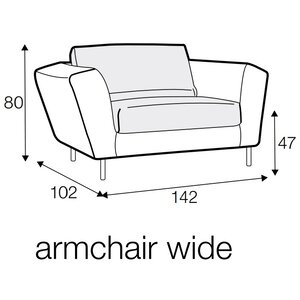 Gustav Fauteuil Wide 142 cm