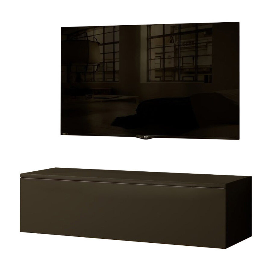 Levana Turin Zwart 120 cm TV Wandmeubel Levana Turin Zwart 120 cm TV Wandmeubel