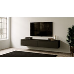 Artego Design Levana Turin Zwart 160 cm TV Wandmeubel Artego Design Levana Turin Zwart 160 cm TV Wandmeubel