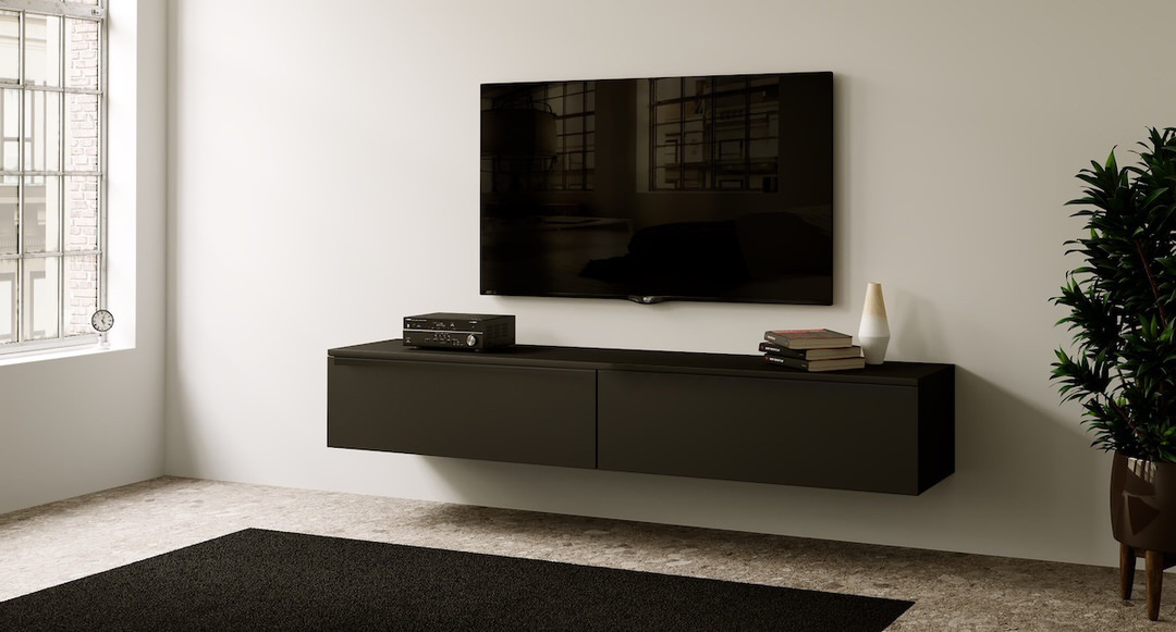 Artego Design Levana Turin Zwart 160 cm TV Wandmeubel