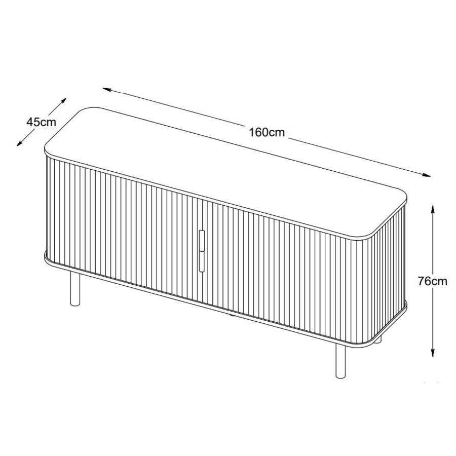 Cavo Eiken Dressoir Zwart Cavo Eiken Dressoir Zwart